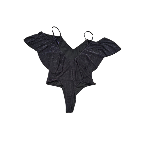 Show Me Your MuMu Glitter Bodysuit in Black - Picture 9 of 11